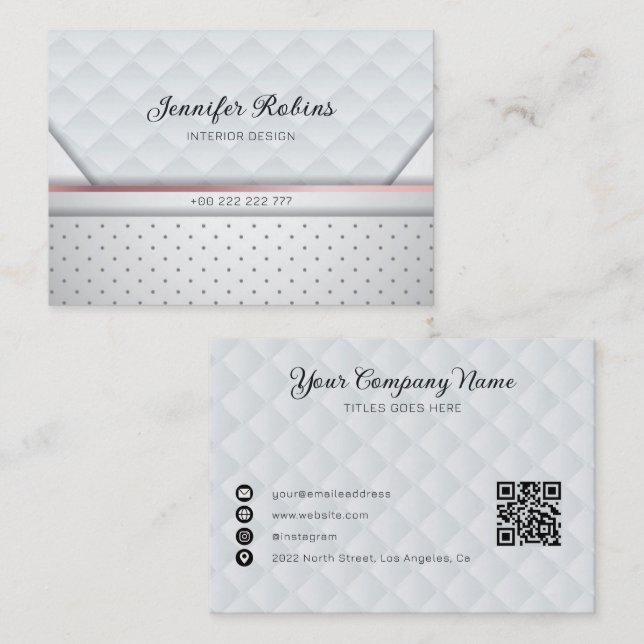 Tarjeta De Visita Formas de diamantes de lujo (Anverso / Reverso)