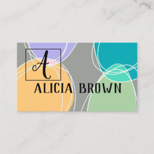 Tarjeta De Visita formas geométricas coloridas del arte abstracto mo
