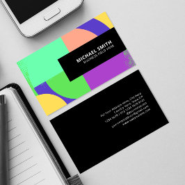 Tarjeta De Visita Formas geométricas coloridas modernas