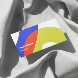 Tarjeta De Visita Formas geométricas coloridas modernas