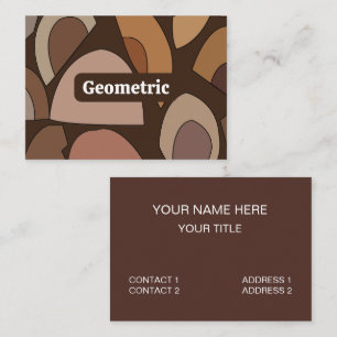 Tarjeta De Visita Formas geométricas de la modernidad de mediados de