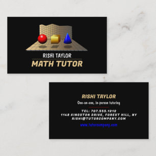 Tarjeta De Visita Formas matemáticas, Tutor matemático, profesor