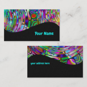 Tarjeta De Visita Formas muy coloridas abstractas art. 1