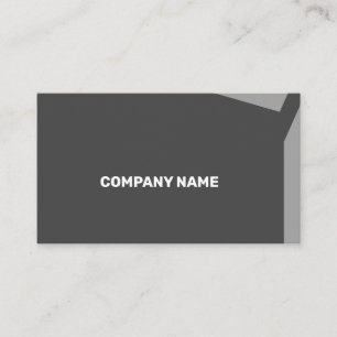 Tarjeta De Visita Formas planas corporativas grises impactantes