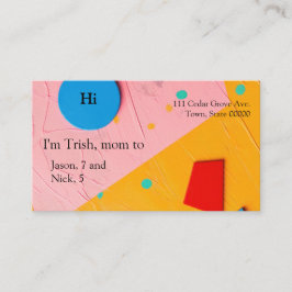 Tarjeta De Visita Formas variadas en colores vivos