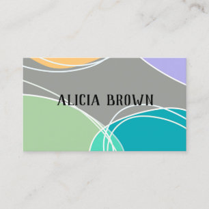 Tarjeta De Visita formas y líneas coloridas abstractas y modernas