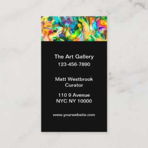 Tarjeta De Visita Formato vertical de galería de arte moderno