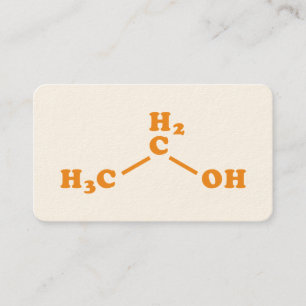 Tarjeta De Visita Fórmula química molecular de alcohol etanol