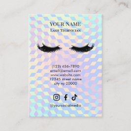 Tarjeta De Visita Formulario de Registro de Cliente de Pestañas Holo