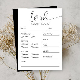 Tarjeta De Visita Formulario mínimo de registro de cliente de pestañ