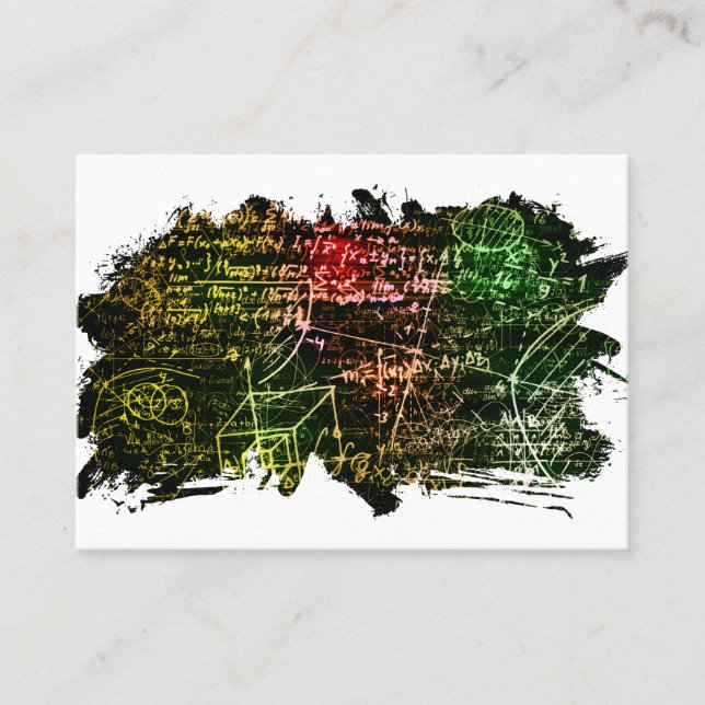 Tarjeta De Visita Fórmulas en el espacio matemático (Anverso)