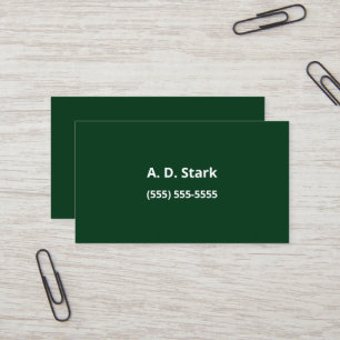 Tarjeta De Visita Forrest Green Business Cards