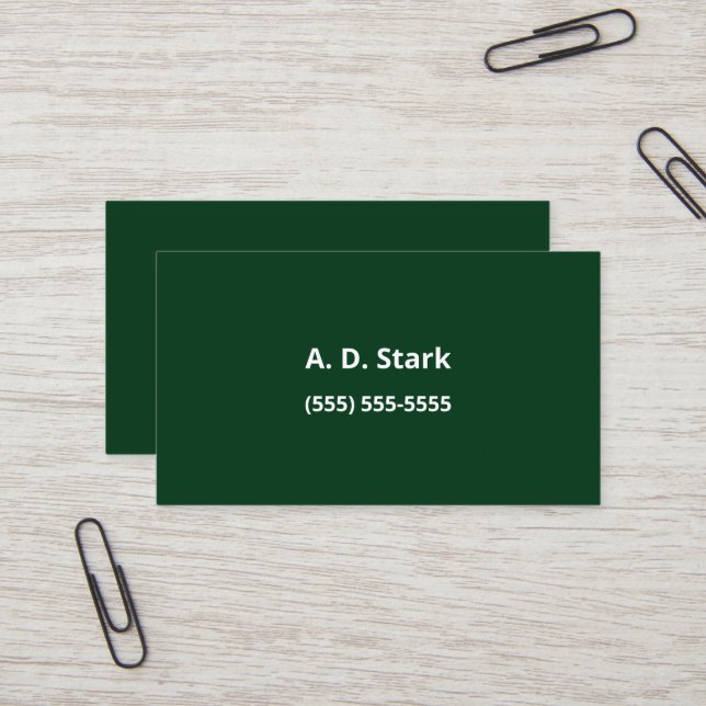 Tarjeta De Visita Forrest Green Business Cards (Anverso/Reverso In Situ)