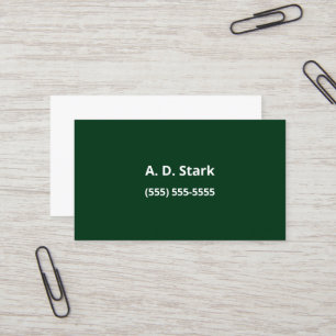 Tarjeta De Visita Forrest Green Business Cards