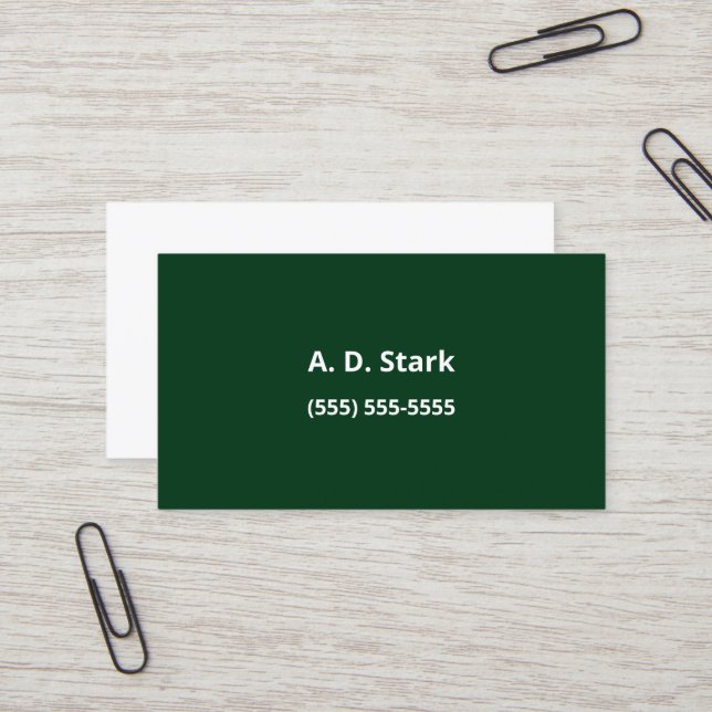 Tarjeta De Visita Forrest Green Business Cards (Anverso/Reverso In Situ)