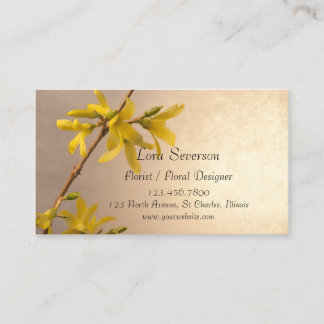 Tarjeta De Visita Forsythia amarillo
