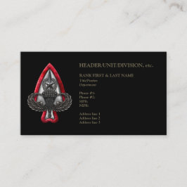 Tarjeta De Visita Fort Liberty Personalizable Black Business Card