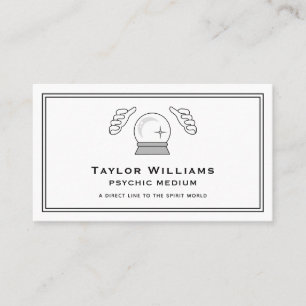 Tarjeta De Visita Fortune Teller Psíquica Clairvoyant Crystal Ball