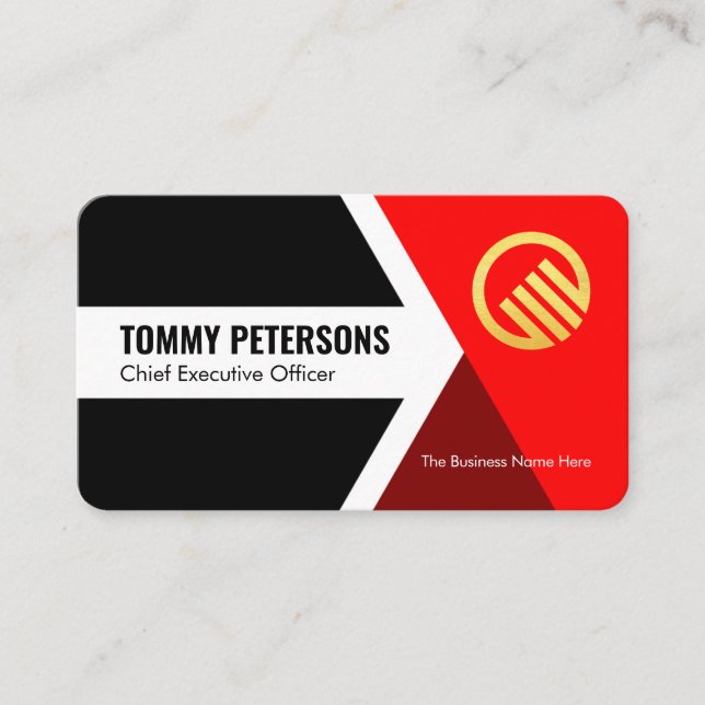 Tarjeta De Visita Forward Moving Arrowhead To Success CEO (Anverso)