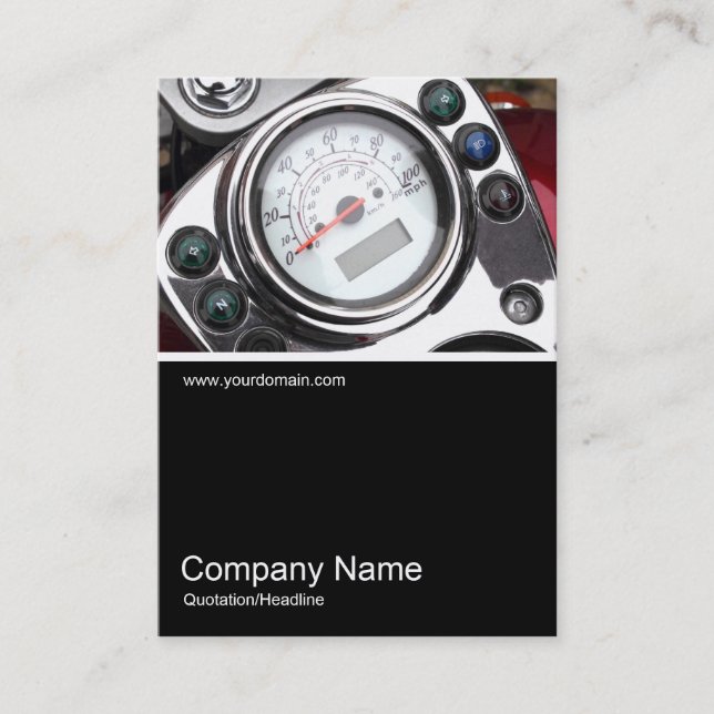 Tarjeta De Visita Foto 0343 de Half&Half - velocímetro de la (Anverso)
