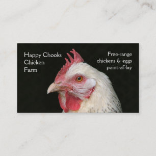 Tarjeta De Visita Foto blanca ligera de la gallina de Sussex