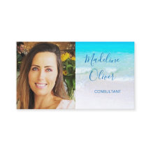 Foto Código QR Ocean Beach Travel Blue