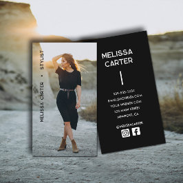 Tarjeta De Visita Foto completa minimalista simple