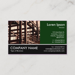 Tarjeta De Visita Foto con base - verde de DK - construcción del
