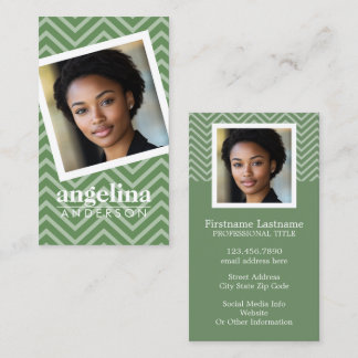 Tarjeta De Visita Foto con el nombre personalizado del patrón de che