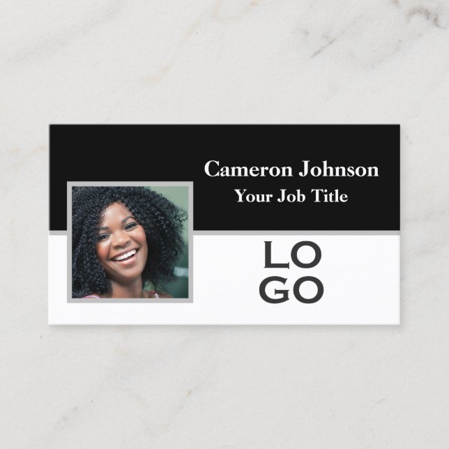 Tarjeta De Visita Foto con logotipo Personalizado (Anverso)