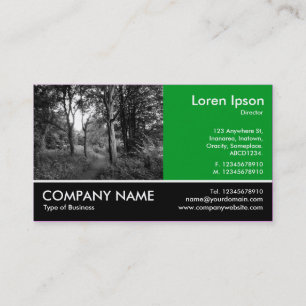 Tarjeta De Visita Foto con patas - Verde hierba - En el bosque