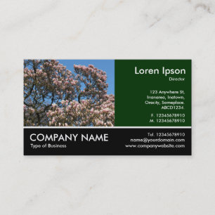 Tarjeta De Visita Foto con pie - Árbol de magnolia en flor