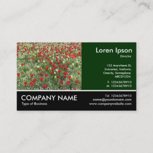 Tarjeta De Visita Foto con pie - Lecho de Tulipanes