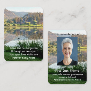 Tarjeta De Visita Foto conmemorativa Campo de golf Pond Lake Nature