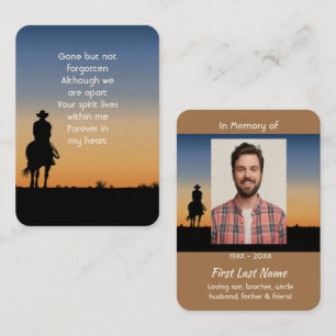 Tarjeta De Visita Foto conmemorativa de equitación a caballo al esti