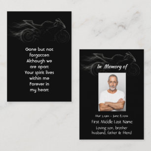 Tarjeta De Visita Foto conmemorativa de motocicleta personalizada pa