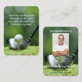 Tarjeta De Visita Foto conmemorativa golfista campo de golf golf
