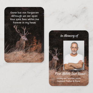 Tarjeta De Visita Foto conmemorativa Oración Acuarela Ciervo Ciervo
