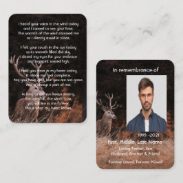 Tarjeta De Visita Foto conmemorativa Oración Acuarela Stag Animal De