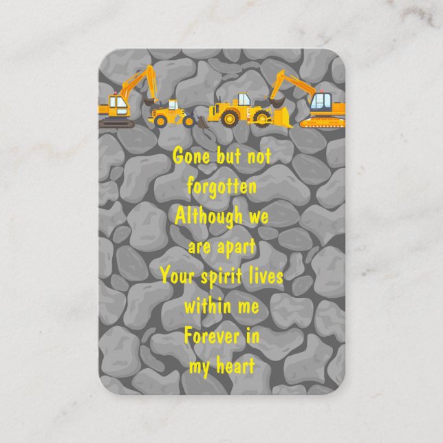 Tarjeta De Visita Foto conmemorativa Oración Construcción de equipo  (Anverso)