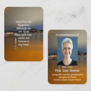 Tarjeta De Visita Foto conmemorativa Oración del amanecer por el mue