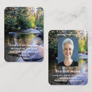 Tarjeta De Visita Foto conmemorativa Oración Oración Pacífica Agua C