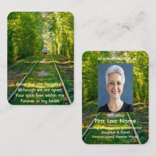 Tarjeta De Visita Foto conmemorativa Personalizado de Tren Tramo For
