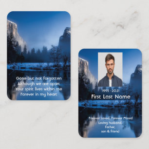 Tarjeta De Visita Foto conmemorativa plegaria Nieve de invierno en M