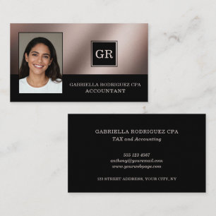 Tarjeta De Visita Foto Contador Público Moderno Profesional