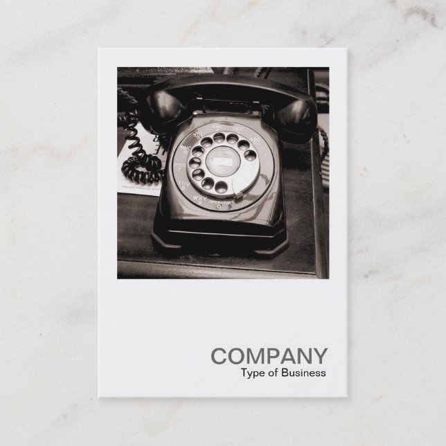 Tarjeta De Visita Foto cuadrada 0121 - Teléfono antiguo (Anverso)