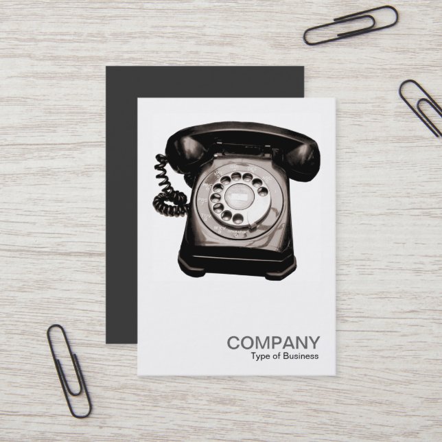 Tarjeta De Visita Foto cuadrada 0123 - teléfono viejo II (Anverso/Reverso In Situ)