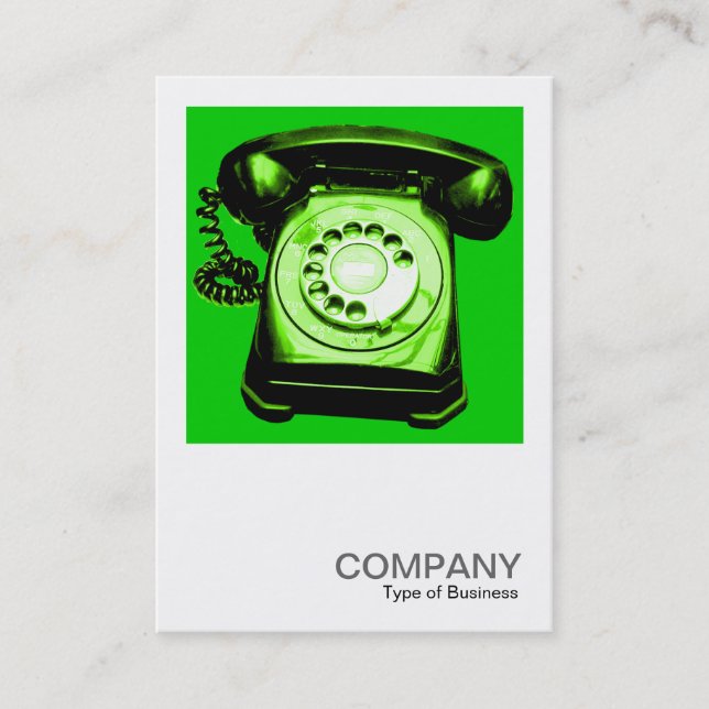 Tarjeta De Visita Foto cuadrada 0124 - Línea directa - Verde (Anverso)