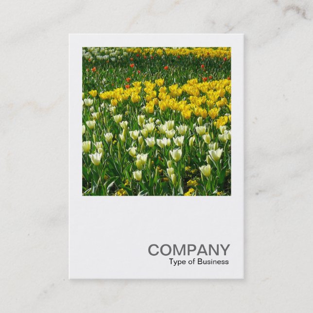 Tarjeta De Visita Foto cuadrada 0200 - Flores de primavera (Anverso)