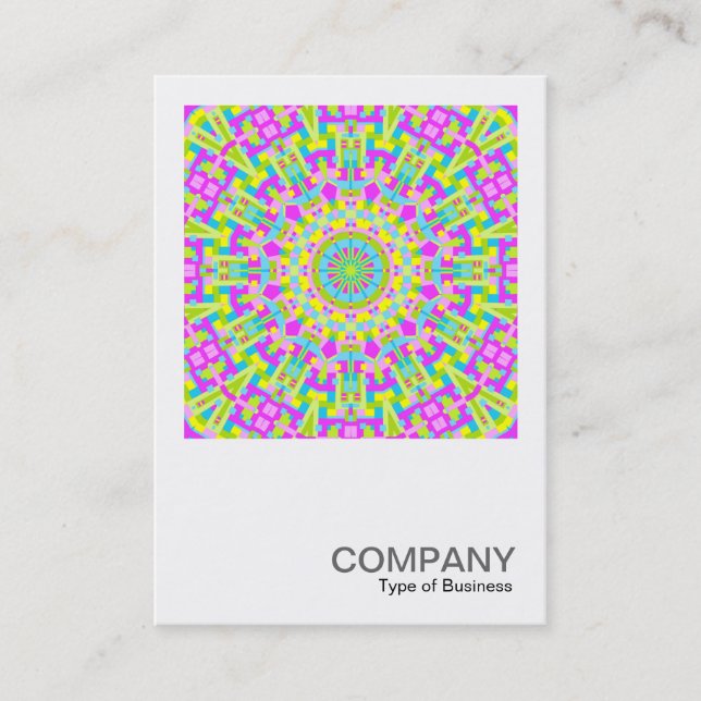 Tarjeta De Visita Foto cuadrada 0270 - colorido Kaleidoscope (Anverso)